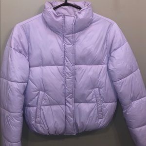 Violet puffer jacket